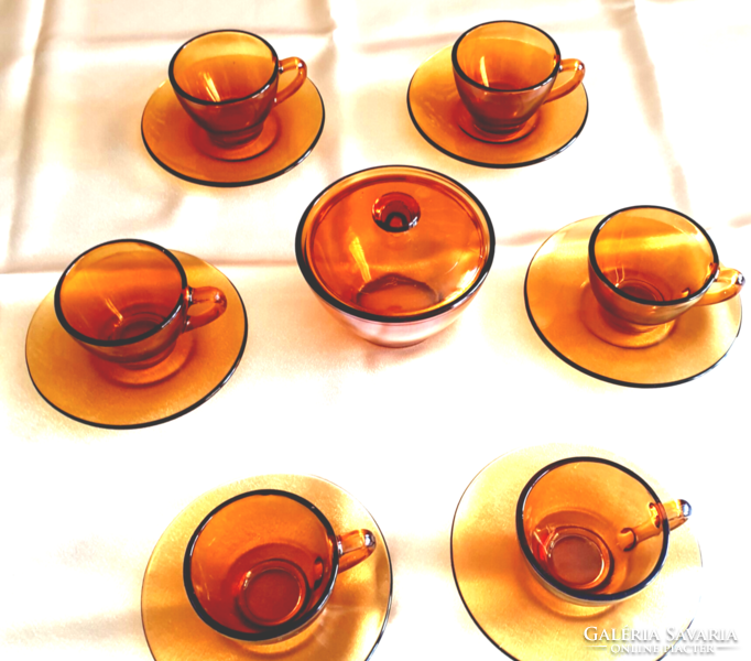 Amber coffee set from Jena with sugar holder