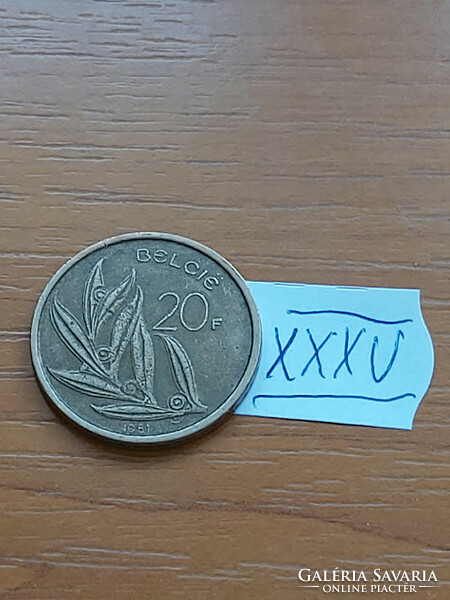 Belgium belgie 20 francs 1981 xxxv