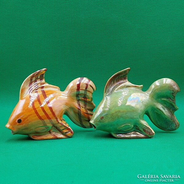 Káldor Aurél rare collector's magic ceramic fish figurines