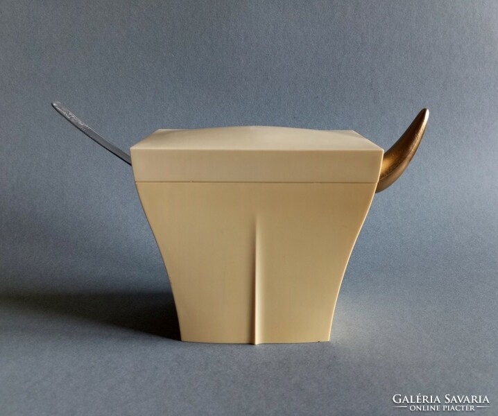 Philippe starck Alessi postmodern sugar box with lid 1990s