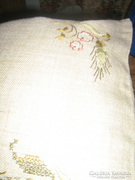 Beautiful hand-embroidered ready-to-sewn decorative pillow