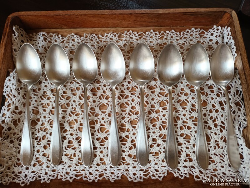 Silver-plated antique soup spoons