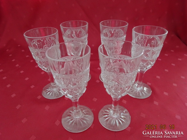Wine glass with base, six pieces, height 14 cm, diameter 5.7 cm. He has!