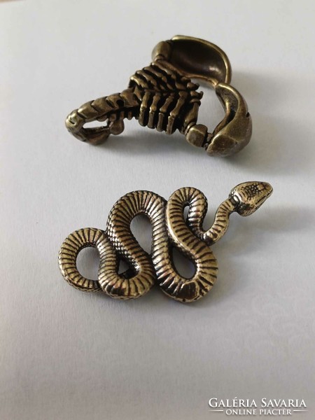 Réz kígyó és skorpió miniatűr