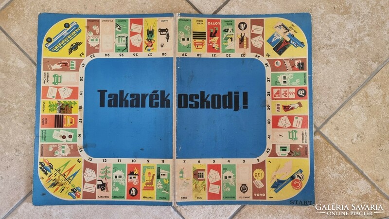 Takarékoskodj társasjáték táblával retro 1969
