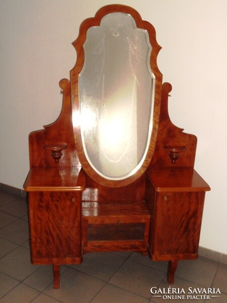 Mirrored neo-baroque dressing table hall cabinet