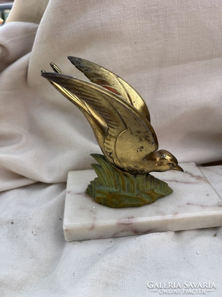 Copper art deco book holder birds