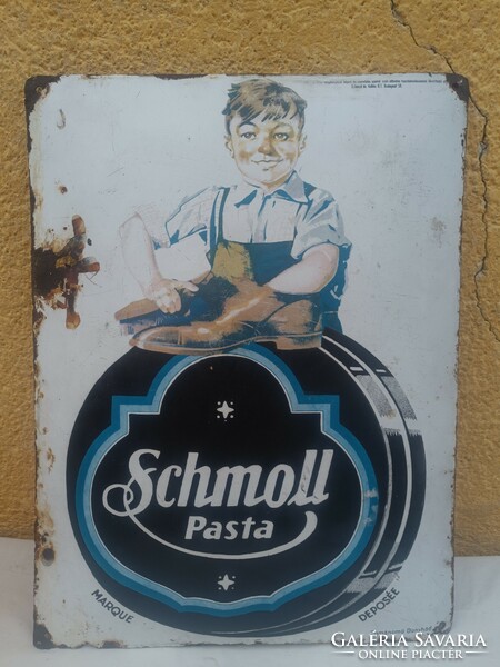 Schmoll Pasta zománctábla Bonyhád
