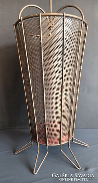 Art Deco Mathieu Matégot stílusában perforált  esernyőtartó,  bambusz fogantyúval. Alkudható.