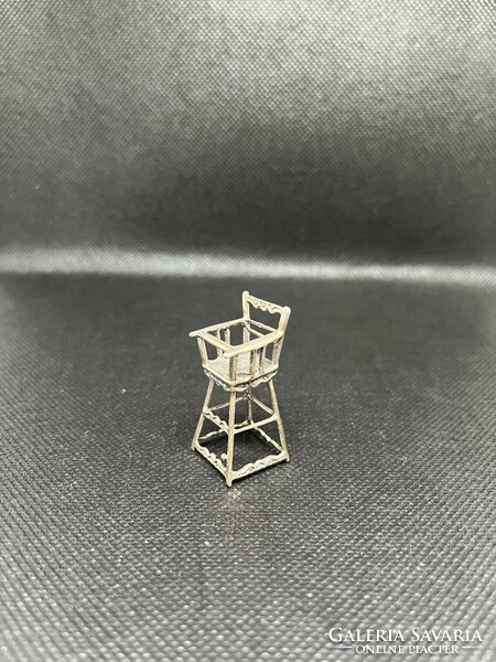 Silver miniature high chair