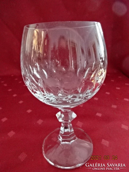 Crystal glass stemmed glass, height 13.5 cm. 2 in one. He has!