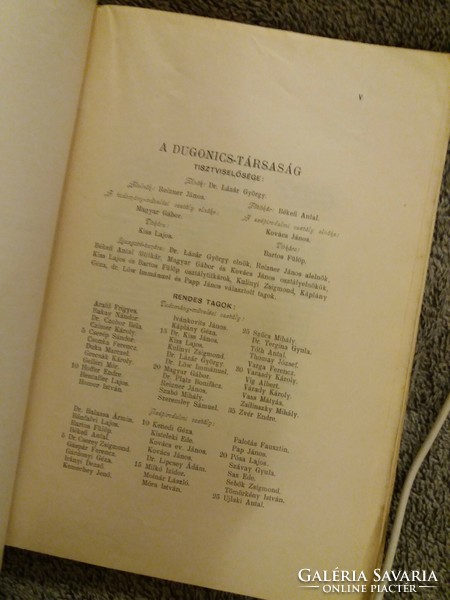 1895. János Kovács: yearbook 1894. (Dugonics-társaság) anthology book according to pictures midwife Szeged