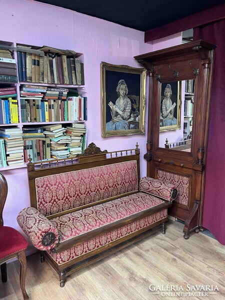 Restored antique pewter hall furniture