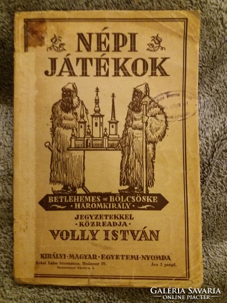 1945. István Volly: folk games ii. Nativity scene - Three Kings book according to pictures
