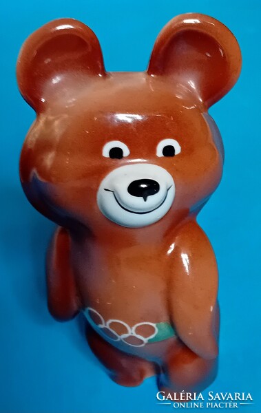 Moscow Olympics porcelain teddy bear