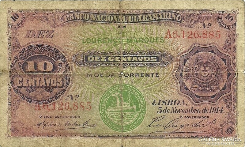 10 centavos 1914 Mozambik Lourenco Marques