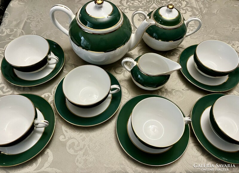 Zsolnay olive tea set