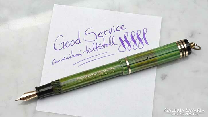 1935 good service American fountain pen with 14 carat flexible gold nib / 1 year warranty