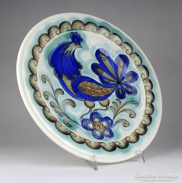 1R204 large porcelain bowl decorated with rooster or peacock decorative bowl 28.5 Cm