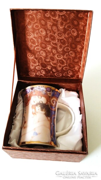 Klimt: mother and child, English porcelain mug, in gift box