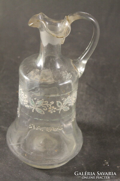 Antique broken glass decanter 159