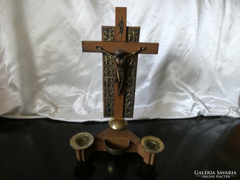 Home altar brass crucifix
