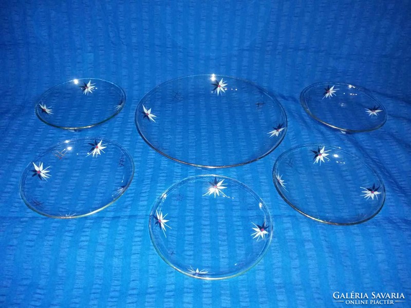 Glass plate set, 1 offering 6 small plates