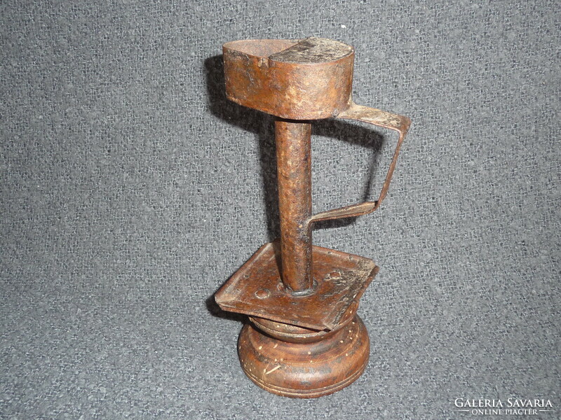 Antique 19th century candelabra antique folk oil candelabra table lamp folk lighting device not candle holder