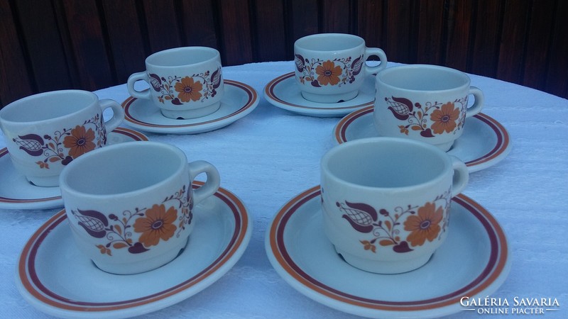 Alföldi porcelán Panni mintás kávés, mokkás készlet, csésze, pohár