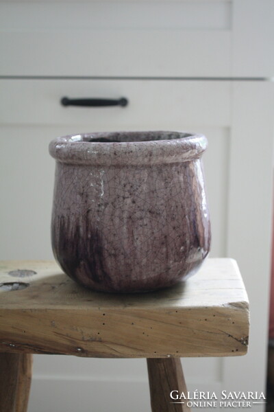 Ptmd purple glazed flowerpot, kaspo - beautiful, flawless