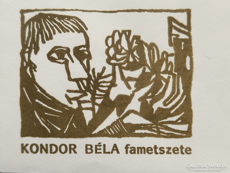 First day envelope illustrated with a woodcut of Béla the condor