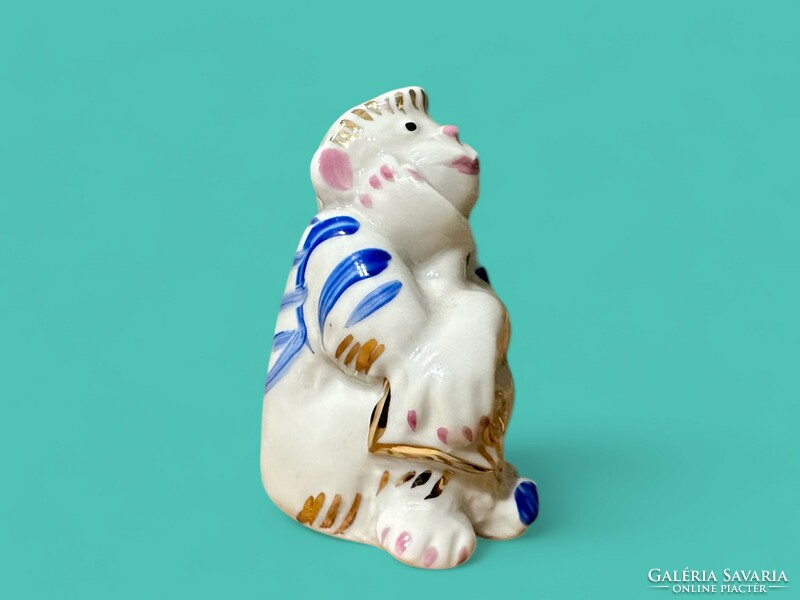 Szovjet Dulevo porcelán majom ritka vintage orosz retro figura nipp