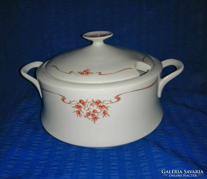 Alföldi porcelain rosehip pattern soup bowl (a16)