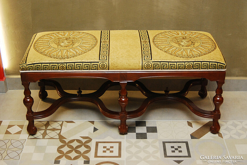Baroque style with Versace fabric, sofa, bench, couch, from Italy
