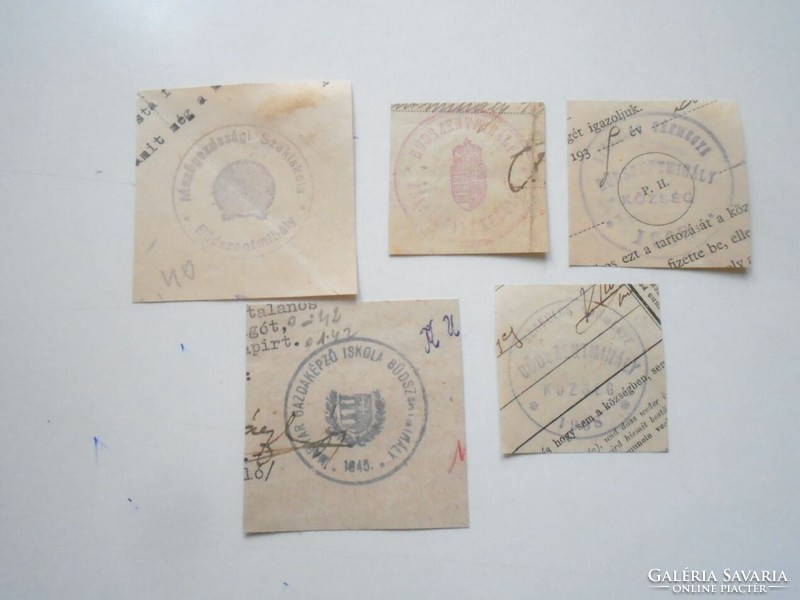 D202531 Büdszentmihály old stamp impressions 5 pcs. About 1900-1950's