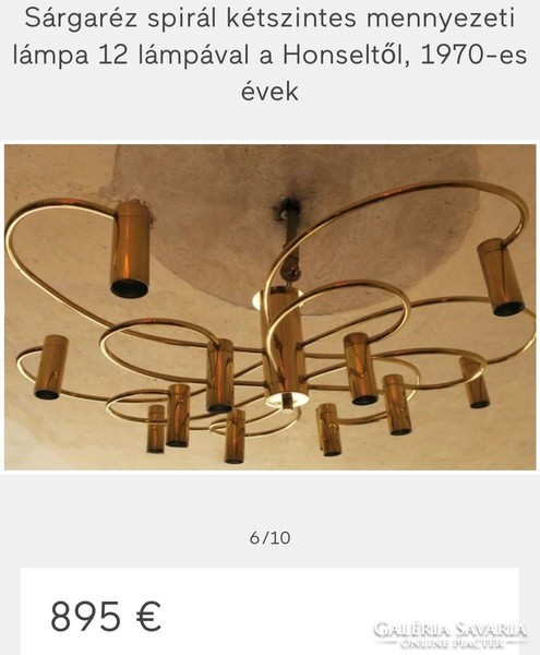 Vintage honsel brass ceiling lamp negotiable design