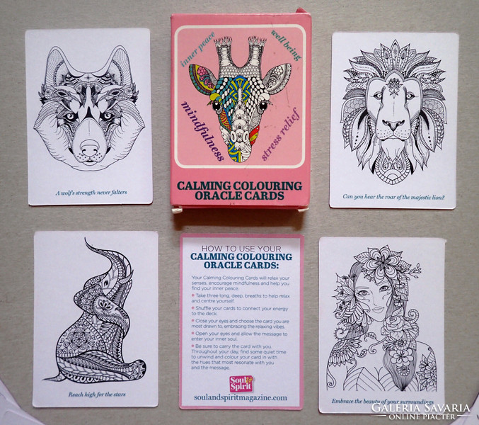 Rare retro vintage calming coloring oracle card calming coloring oracle card seed card gypsy card
