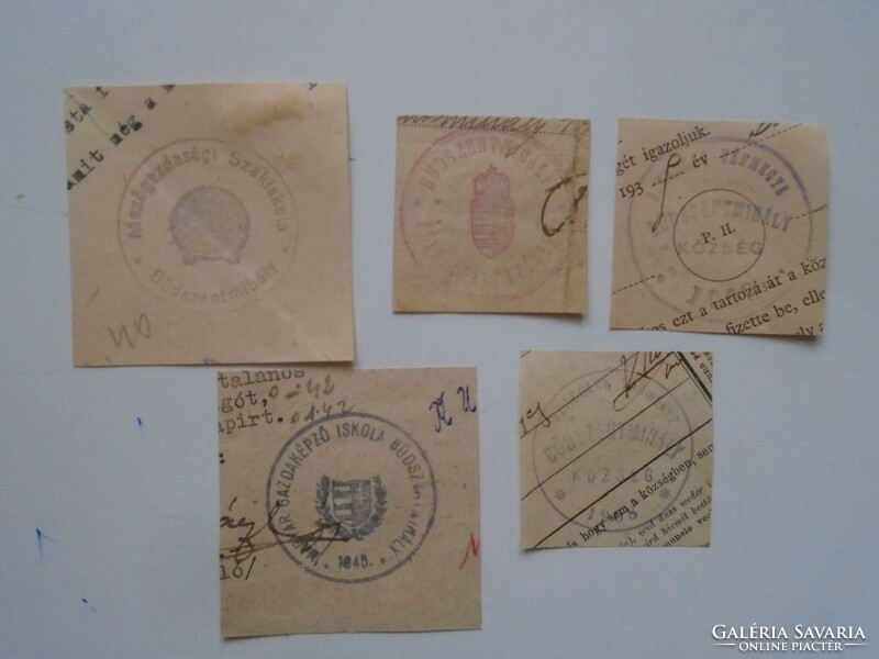 D202531 Büdszentmihály old stamp impressions 5 pcs. About 1900-1950's