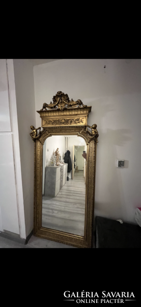 Large antique baroque mirror