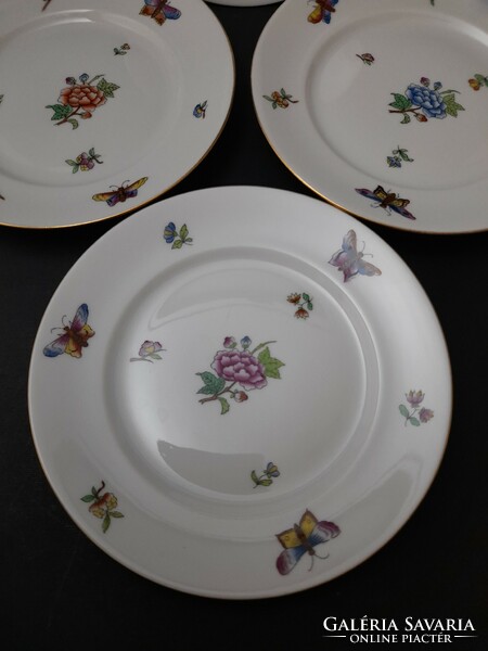 Small plates with Victoria pattern from Herend, 4 pieces in one, 15.4 cm