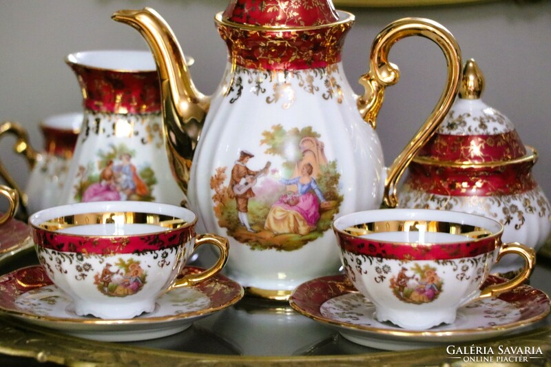 Mocha and coffee set painted with 24 carat gold ii.