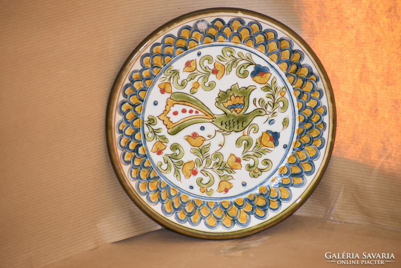 Kovács manufactory field tour decorative plate with birds - 18.5 cm diameter