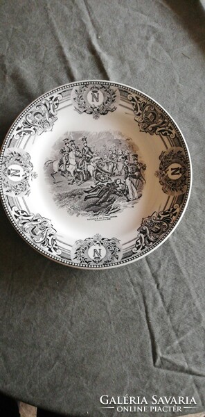 Régi antik Bosh Napóleon jelenetes tányér