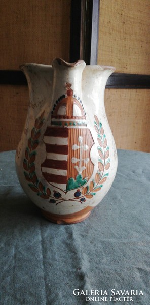 A curious rare antique Hungarian cymbal wine jar
