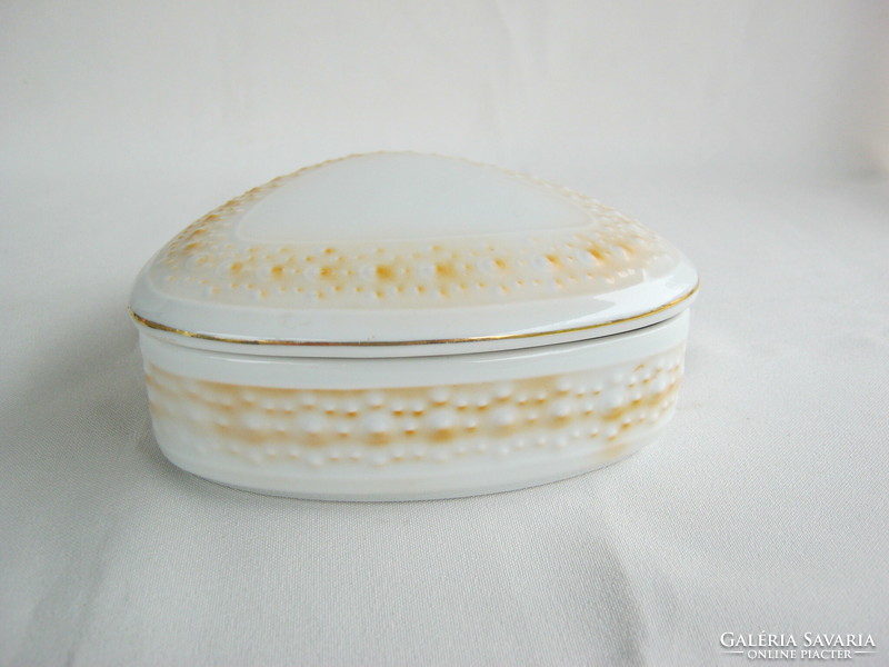 Hölóháza retro porcelain bonbonier box gift box with lid