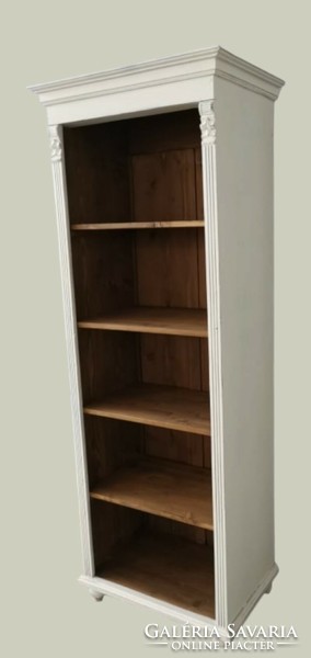 Tin German Telázsi narrow cabinet with shelves and book storage