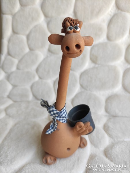 Fairy retro ceramic giraffe with mini cactus holder