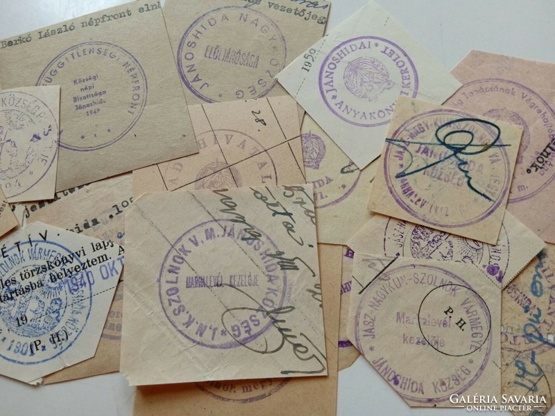 D202563 Jánoshida old stamp impressions 18 pcs. About 1900-1950's
