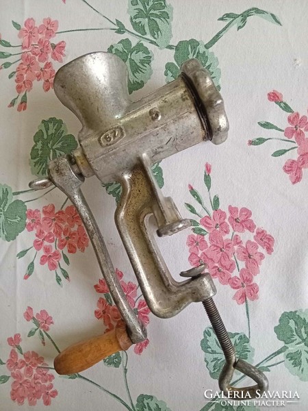 Old cast iron meat grinder