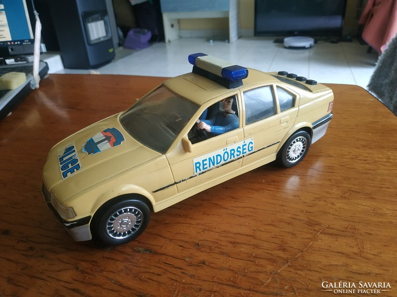 Retro police small car